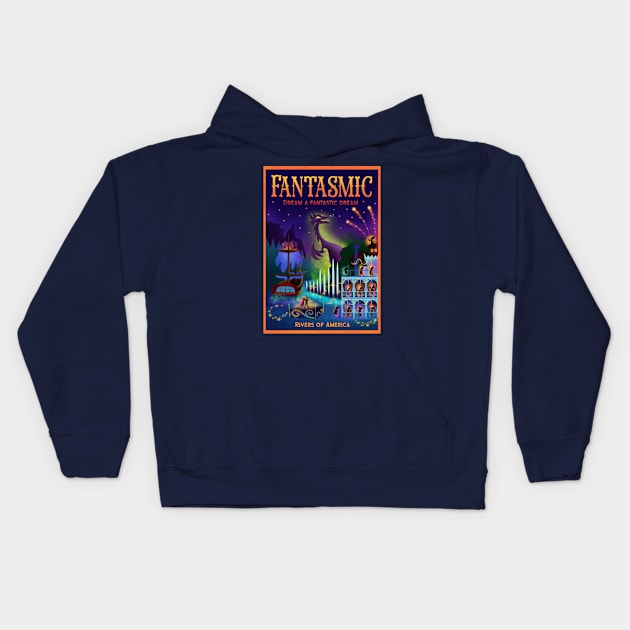 A Journey Beyond Your Wildest Imagination Kids Hoodie by Drawn By Bryan